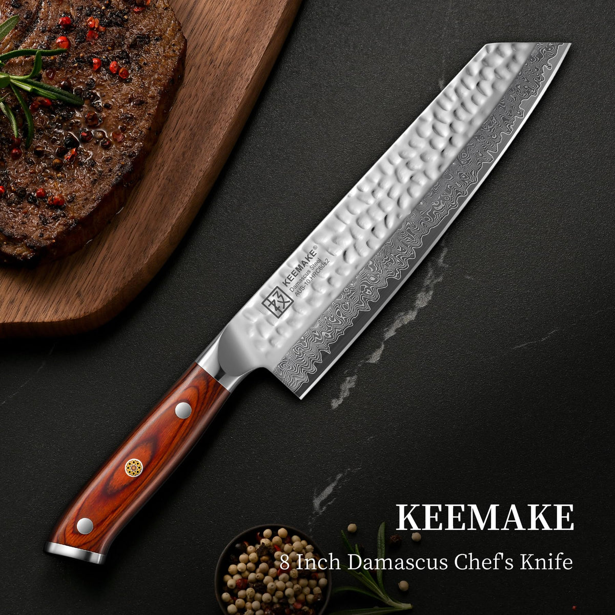 Durable blade with high edge retention supports long prep sessions.
