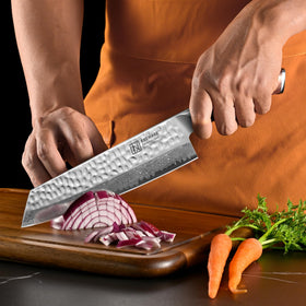 Ash sheath allows upright display and easy reach on the kitchen counter.