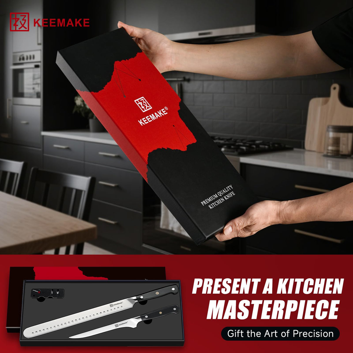 KEEMAKE meat prep set in action for versatility.