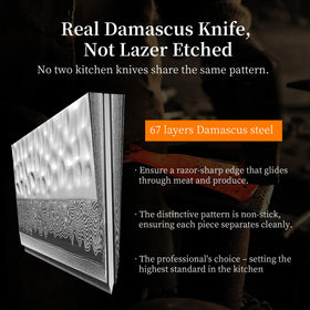 Ergonomic Pakkawood handle by KEEMAKE supports comfortable chopping with lower wrist strain.
