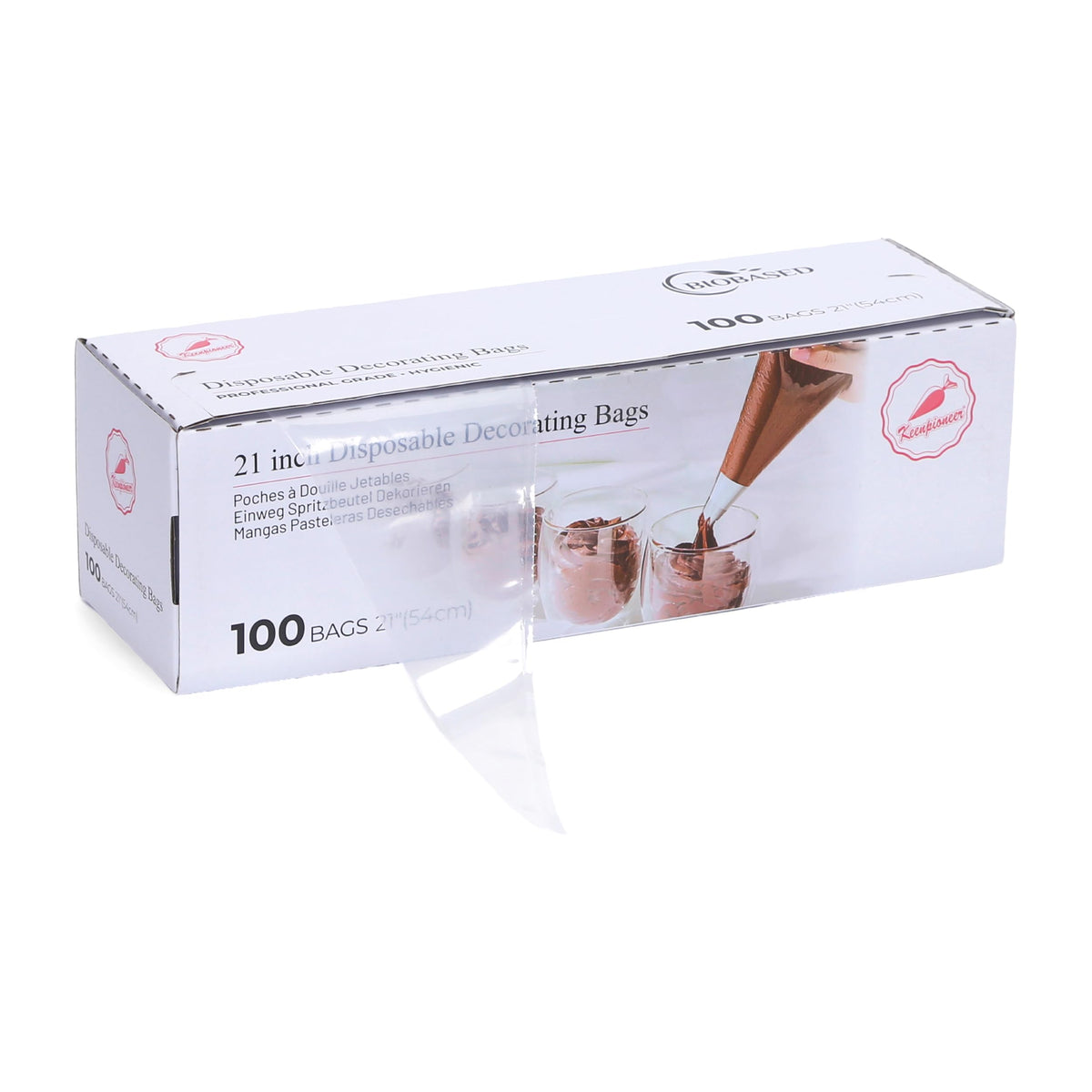 Keenpioneer clear bags let you see color and consistency during icing.