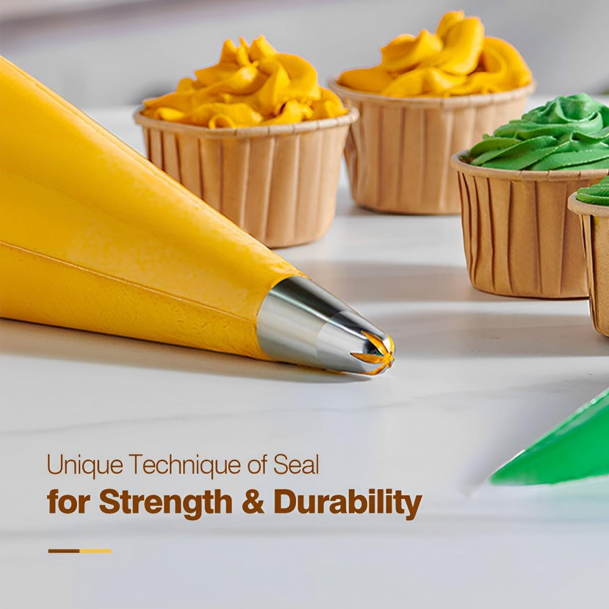 Keenpioneer 100-count disposable piping bags for easy cake decorating.