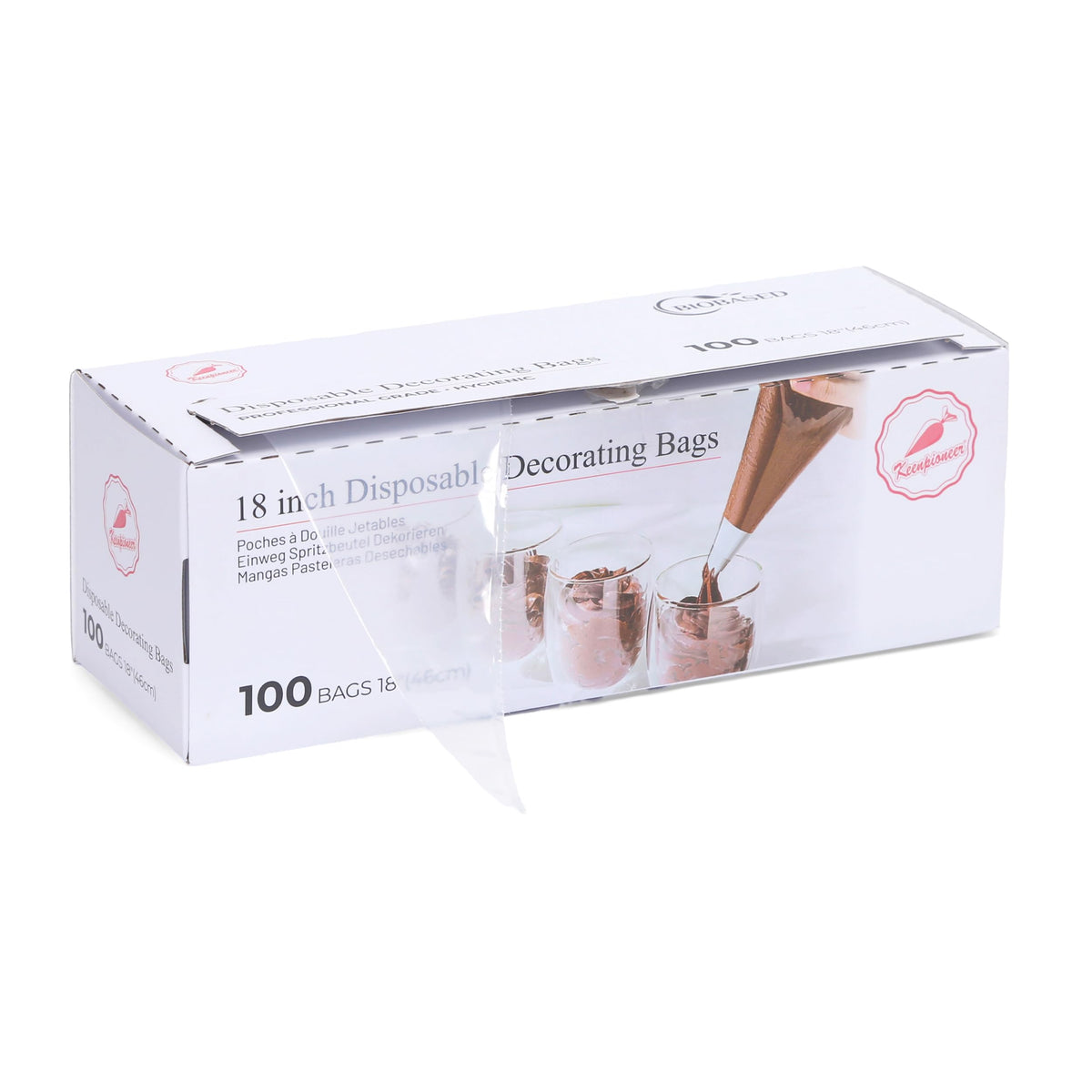 Keenpioneer pack of 100 piping bags ready for large decorating sessions