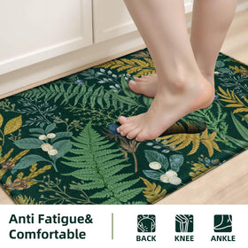 Keensoft anti-fatigue mat provides soft support during chores.