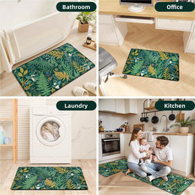 Keensoft green leaf pattern adds stylish kitchen decor.