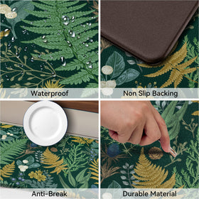Keensoft non-slip backing keeps mats in place.
