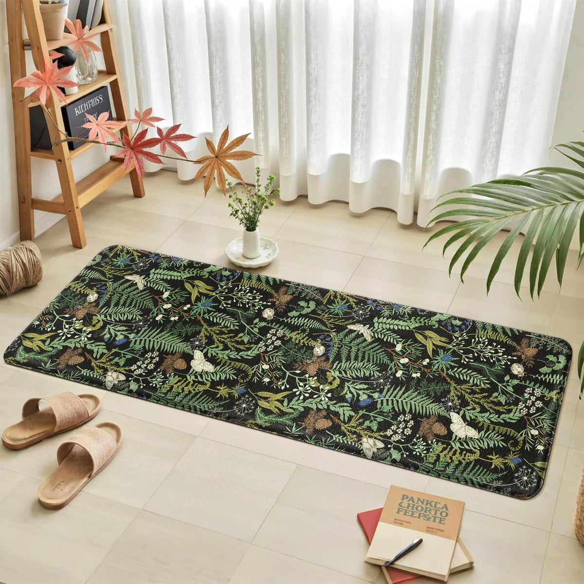 Keensoft waterproof PVC kitchen mat with textured surface resists spills.