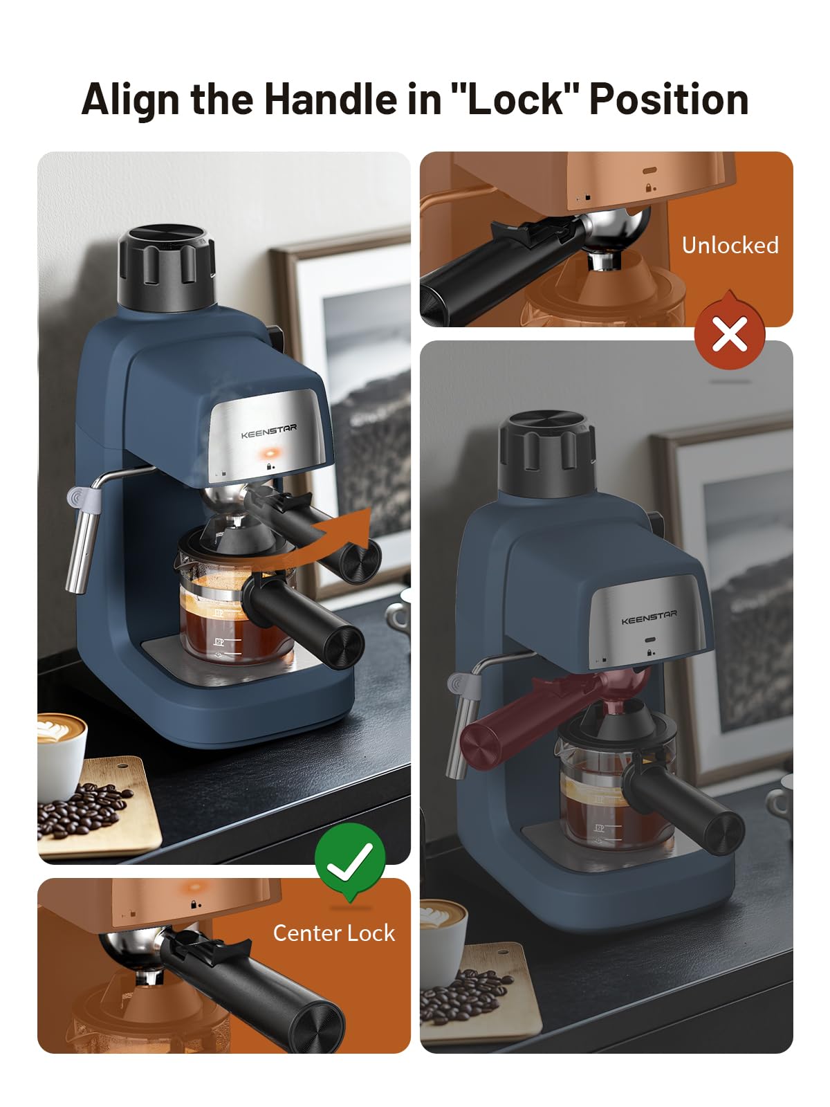 KEENSTAR 4-cup capacity with clear measurements for consistent pours.