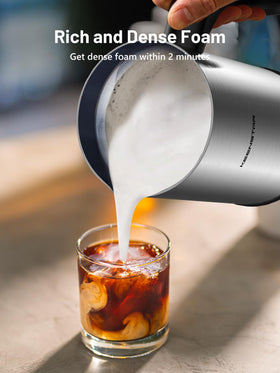Compact KEENSTAR frother with intuitive controls and sleek design.