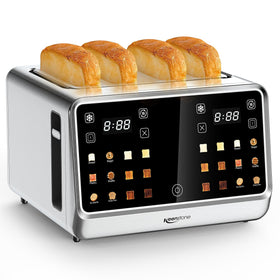 Keenstone 4-slice toaster with touchscreen presets for precise browning