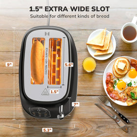Reheat and defrost functions help revive leftovers and frozen bread without overcooking.