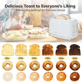 Keenstone Retro 2-Slice Toaster control panel with browning settings