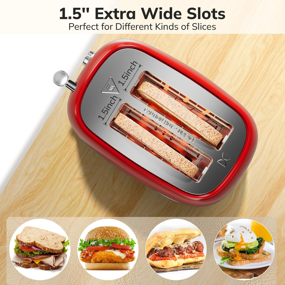 Keenstone toaster defrost setting for frozen bread convenience