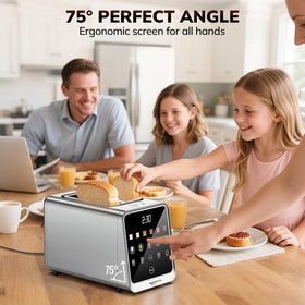 Keenstone Toaster ErgoView display shows large icons for quick toasting