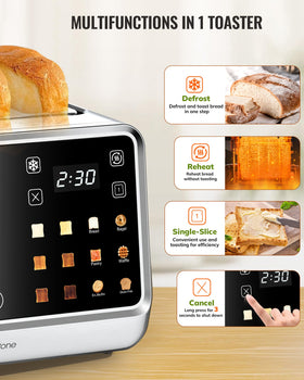 Keenstone toaster memory function saves favorite settings for quick toasting