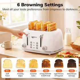 Keenstone reheat function revives cooled toast without drying.