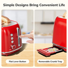 Keenstone toaster removable crumb tray for easy cleaning