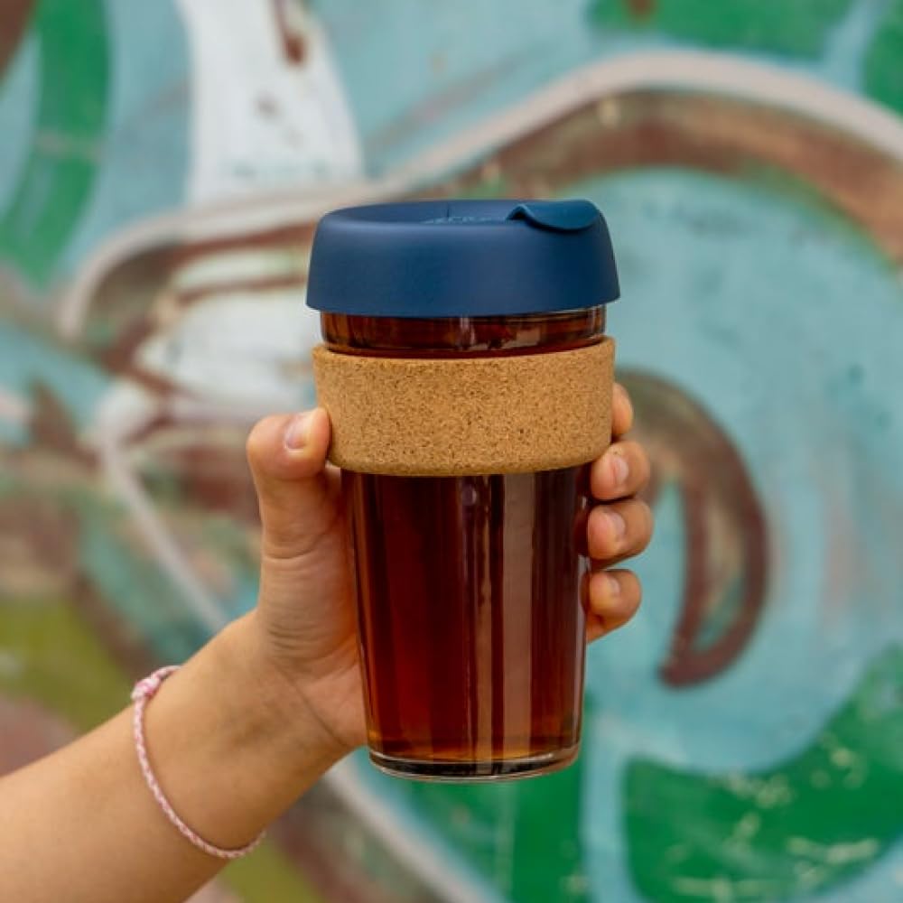 KeepCup Brew Cork ready for hot or cold drinks on the go.