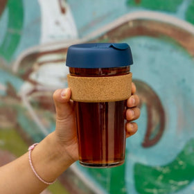KeepCup Brew Cork ready for hot or cold drinks on the go.