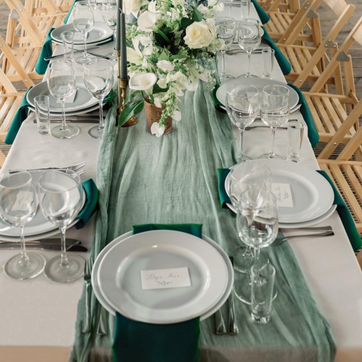 Keepshowing cheesecloth table runner napkins cut option demonstrates versatility.