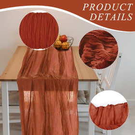 Keepshowing cheesecloth table runner with soft-touch fabric for elegant dining.