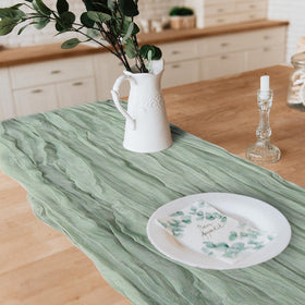 Keepshowing 118-inch table runner fits long tables with graceful drape.