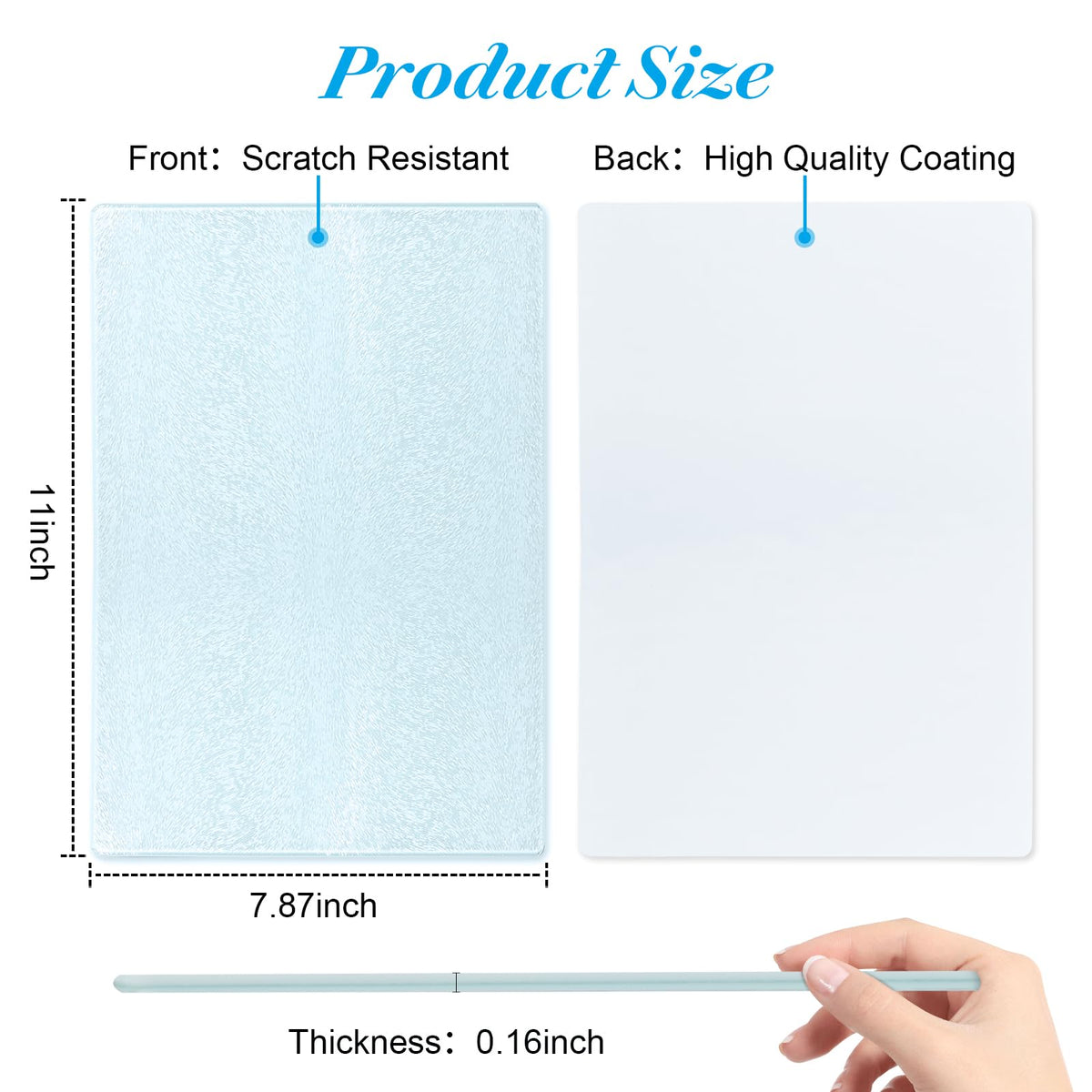 Keepwaters tempered glass cutting board with anti-slip base for stable crafting sessions
