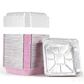 Keesnovex 40-pack 8x8 baking pan with clear lid for easy transport.