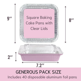 Keesnovex 40-pack pink design foil pan exterior enhances potluck presentation.