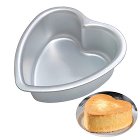 Kefyixc heart shaped cake pan, top view, ideal for weddings and party desserts.