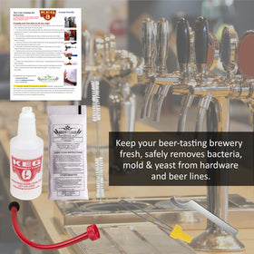 Kegconnection CMBecker faucet adapter fits most taps for versatile cleaning.