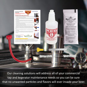 Kegconnection Line cleaning hose enables smooth flow through lines.