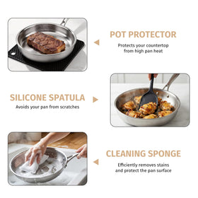 KEGDAN silicone spatula for gentle flipping and stirring