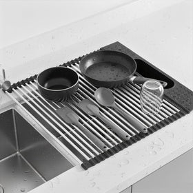 KEGFRES roll-up rack wipes clean and is dishwasher-safe