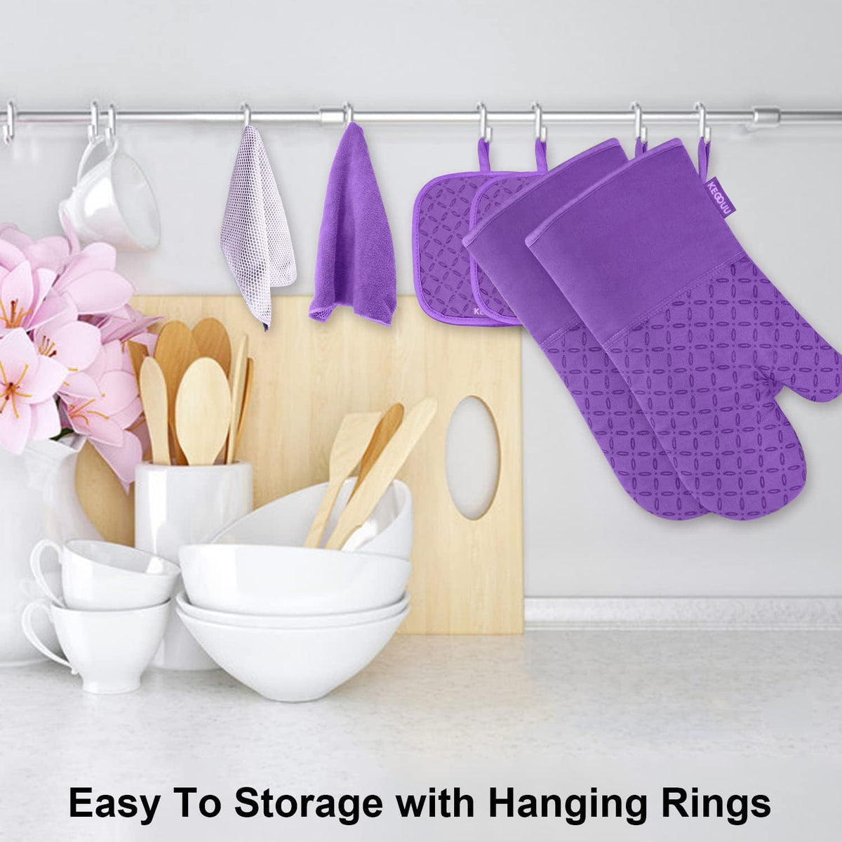 KEGOUU cotton towels ideal for drying hands and quick spills while baking