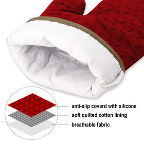 KEGOUU oven mitts 7x13in for full hand protection during baking.
