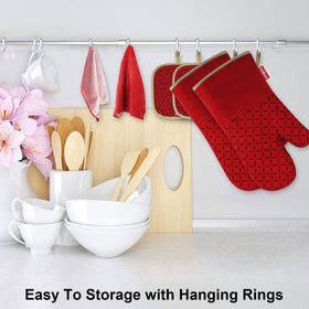 KEGOUU pot holders 7x7in compact and easy to store.
