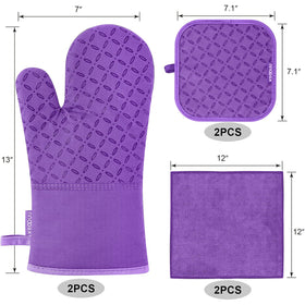 KEGOUU pot holders with non-slip silicone for safe handle transfers