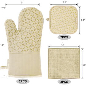 KEGOUU pot holders with non-slip surface for confident handling.