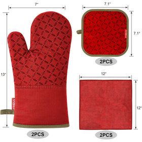 KEGOUU pot holders with nonslip silicone for secure grip.