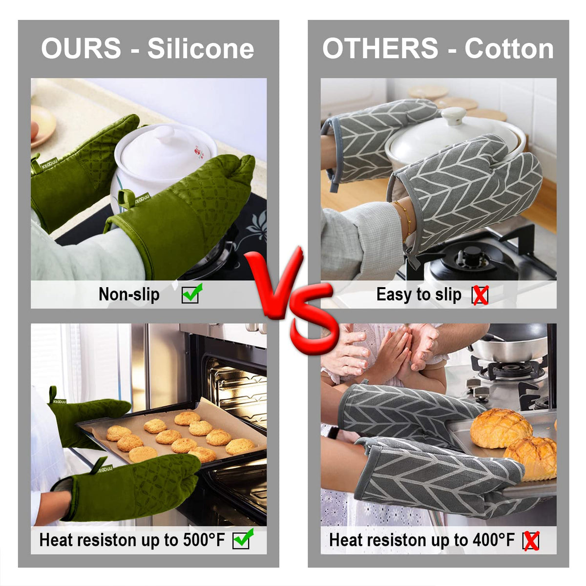KEGOUU soft cotton lining provides comfortable grip