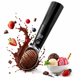 KEHFPMW heated ice cream scoop with LED display for precise temperature control.