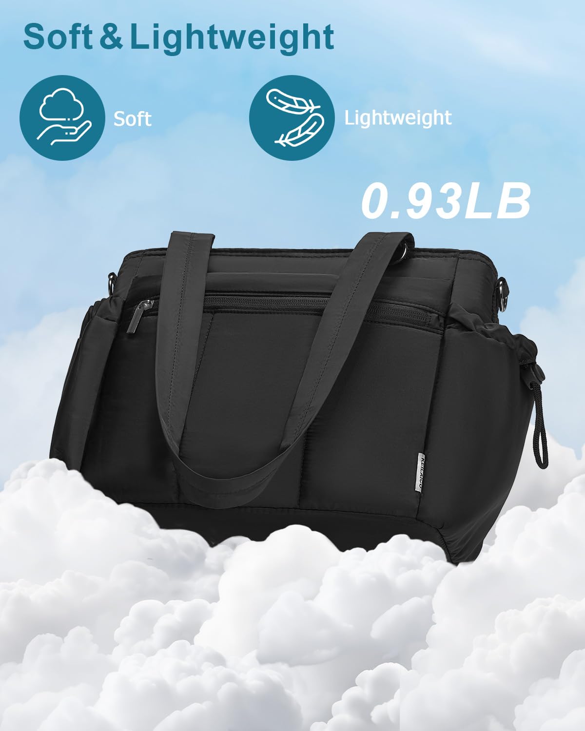 KEILAICO lunch box side pockets provide extra space for utensils and drinks
