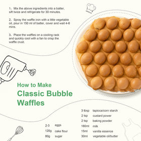 KEINVE Bubble Waffle Maker upright storage keeps counters tidy.