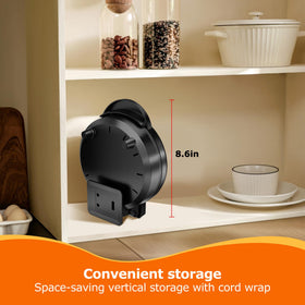 KEINVE waffle cone maker compact storage, fits neatly in cabinets.
