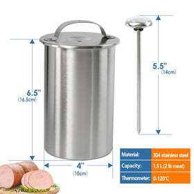 Keissco ham maker capacity up to 2 lb for versatile portions.