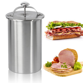 Keissco ham maker press showing sturdy stainless steel build for healthier homemade deli meat.