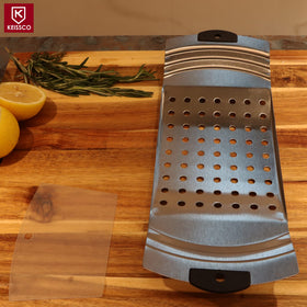 Keissco spaetzle maker board assembly offers generous working space for portions.