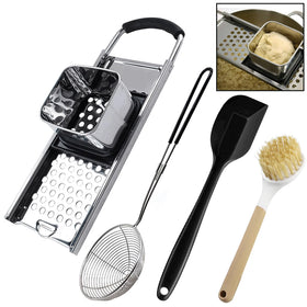 KEISSCO spaetzle maker with soft grip handle for comfortable, precise batter release.