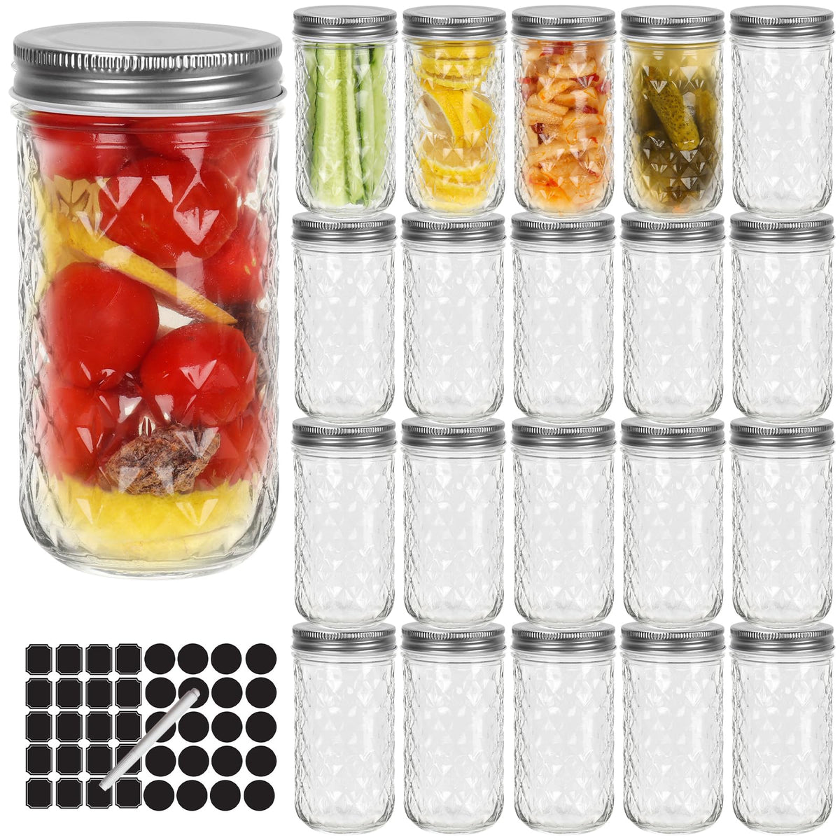 Keketin 12oz mason jar with screw lid for reliable food storage and canning.